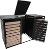 DEGAMO Mülltonnenbox 3er BERLIN 200x80x116cm für Tonnen 120 Produktbild-Vorschau 2