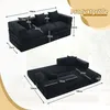 LVHOM Modulares Schlafsofa aus Chenille, Klappbares Produktbild-Vorschau 7