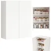 Badezimmerschrank Wandhängend Weiss 2-Türig Modern 3 Produktbild-Vorschau 1