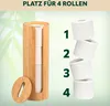 Rangement pour papier toilette rond en bambou Voir les images du produit 5