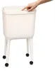 WELLHAUS Muelleimer Slim Beige mit Deckel Klick Rollen und Produktbild-Vorschau 5