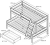 Etagenbett Vitalispa Everest Weiß 140x200 / 90x200 cm mit Produktbild-Vorschau 7