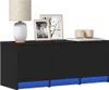 vidaXL TV-Schrank LED Schwarz 97x34x40 cm Holzwerkstoff Produktbild-Vorschau 2
