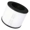 A cylindrical air filter with white pleated material and a black top and bottom rim, isolated on a white background. Náhled obrázku produktu