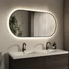 Mirlux LED Badspiegel oval 120 x 60 cm mit schwarzem Rahmen Produktbild-Vorschau 2