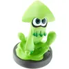 A green amiibo figure of a squid character from Splatoon, standing on a black base. Produktbild-Vorschau