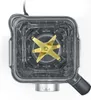 A top-down view of a blender jar with its blades. Produktbild-Vorschau