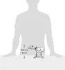 A silhouette of a person is shown behind a pasta maker with dimensions indicated. Náhľad obrázku produktu
