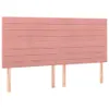 Kopfteil Rosa 200 x 5 x 118/128 cm Samt Produktbild-Vorschau 1