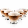 6 sklenic na cappuccino s reliéfem sklenice na kávu Náhled obrázku produktu 6