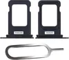 Two SIM card trays and a SIM ejector tool are displayed against a white background. Produktbild-Vorschau