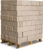 A pallet of compressed wood briquettes, likely for heating, stacked neatly and wrapped in plastic. Produktbild-Vorschau