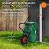 Taczka ECD Germany, pojemność 100 litrów, zielona miska z Podgląd zdjęcia produktu 4