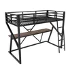 Lit mezzanine 90x200 cm avec éclairage LED, bureau, Voir les images du produit 11