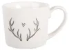 Clayre & Eef Tasse 275 ml Weiß Porzellan Hirsch Produktbild-Vorschau 1