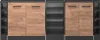 A product image of a modular storage unit, likely a shoe cabinet, with wooden-effect doors and dark gray shelving. Produktbild-Vorschau