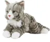 Kuscheltier Maine Coon Katze grau getigert liegend 38 cm Produktbild-Vorschau 1