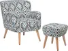 A chair and ottoman with an oriental pattern on a white background. Náhled obrázku produktu
