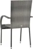 vidaXL Sedie da giardino impilabili 4 pz. Poli rattan Anteprima dell’immagine prodotto 5