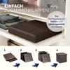 CASARIA® Hocker mit Stauraum Braun Faltbar Deckel Produktbild-Vorschau 5
