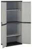 vidaXL Garten-Lagerschrank mit 3 Böden Grau & Schwarz Produktbild-Vorschau 2