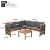A diagram showing the dimensions of a garden lounge set. Podgląd zdjęcia produktu