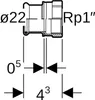 Geberit GE Mapress, rame, raccordo, d22 mm, Rp1, 1 pz. Anteprima dell’immagine prodotto 4