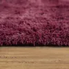 A close-up shot of a fluffy, burgundy rug on a wooden floor. Anteprima dell’immagine prodotto