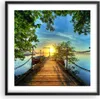 Gerahmtes Poster - Schwarzer Rahmen - See Sonnenuntergang Produktbild-Vorschau 1