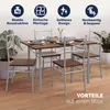 CASARIA® Esstisch mit 4 Stühlen Holz 5-tlg Set Metall Produktbild-Vorschau 9