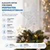 Boomtop Ster Zilver - Kerstboomtop, boomtop, decoratieve Productafbeelding-voorbeeld 8