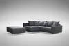 Modernes Sofa Couch Ecksofa Eckcouch in schwarz Eckcouch Produktbild-Vorschau 2