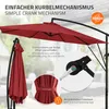 ML-Design Ampelschirm Ø 300 cm Rot Alu Sonnenschirm mit Produktbild-Vorschau 3