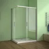 B.100x100xH.185cm Duschkabinen Eckeinstieg eckdusche 5mm Produktbild-Vorschau 2