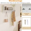 COSTWAY Wandhaken mit Ablage, 80 cm Holz-Garderobe mit 6 Produktbild-Vorschau 6