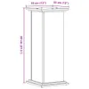 vidaXL Stojan na rastliny údený dub 33x33x80 cm materiál na Náhľad obrázku produktu 8