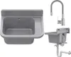 A grey sink and faucet are displayed against a white background. Anteprima dell’immagine prodotto