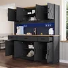 Armoire haute Flieks avec rangement multi-étagères, 2 Voir les images du produit 3