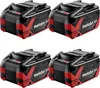 Four Metabo 8.0 Ah LiHDX battery packs arranged in a 2x2 grid on a white background. Produktbild-Vorschau