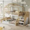 A child's bedroom with a bunk bed, toys, and decorative cloud lights. Produktbild-Vorschau