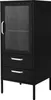 ML-Design Vitrinenschrank Schwarz, Vitrine mit 2 Produktbild-Vorschau 1