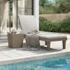 vidaXL Sonnenliege Hellbraun 155x58x83 cm Polypropylen - Produktbild-Vorschau 2