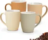 Kaffeetassen 4er Set einfarbig gerippt Pastellfarben Rillen Produktbild-Vorschau 1