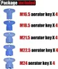 A set of blue faucet aerator keys with labels indicating their sizes and quantities. Anteprima dell’immagine prodotto