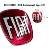 Nálepka Fiat 3D logo vpředu + vzadu kompatibilní s 500, Náhled obrázku produktu 3