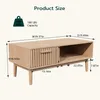 UnboxG Table basse en bois naturel, design rotin avec 1 Voir les images du produit 3