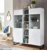 trendteam Wohnen Vitrine/Highboard mit 3D-Optik Weiß Produktbild-Vorschau 5