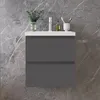 50 cm Badmöbel-Set Unterschrank mit Mineralguss waschtisch Produktbild-Vorschau 1