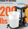 SucceBuy úklidový vozík, komerční úklidový vozík se 3 Náhled obrázku produktu 3
