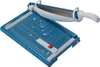 A blue paper cutter with a silver blade and white handle is shown on a white background. Anteprima dell’immagine prodotto